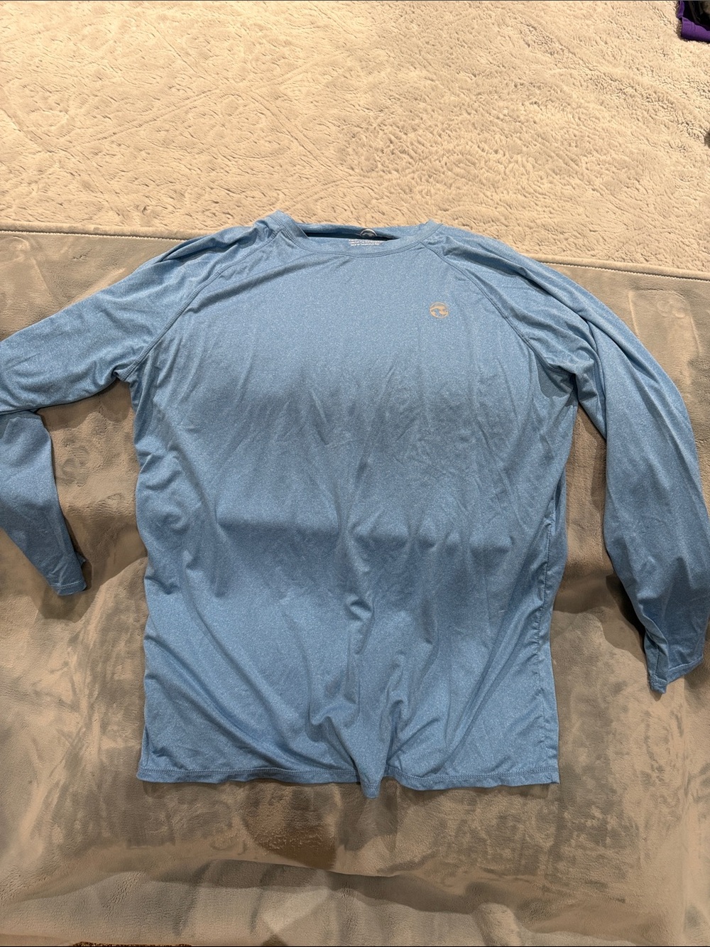 Ocean Current Men's Long Sleeve Performance Tee - Light Blue